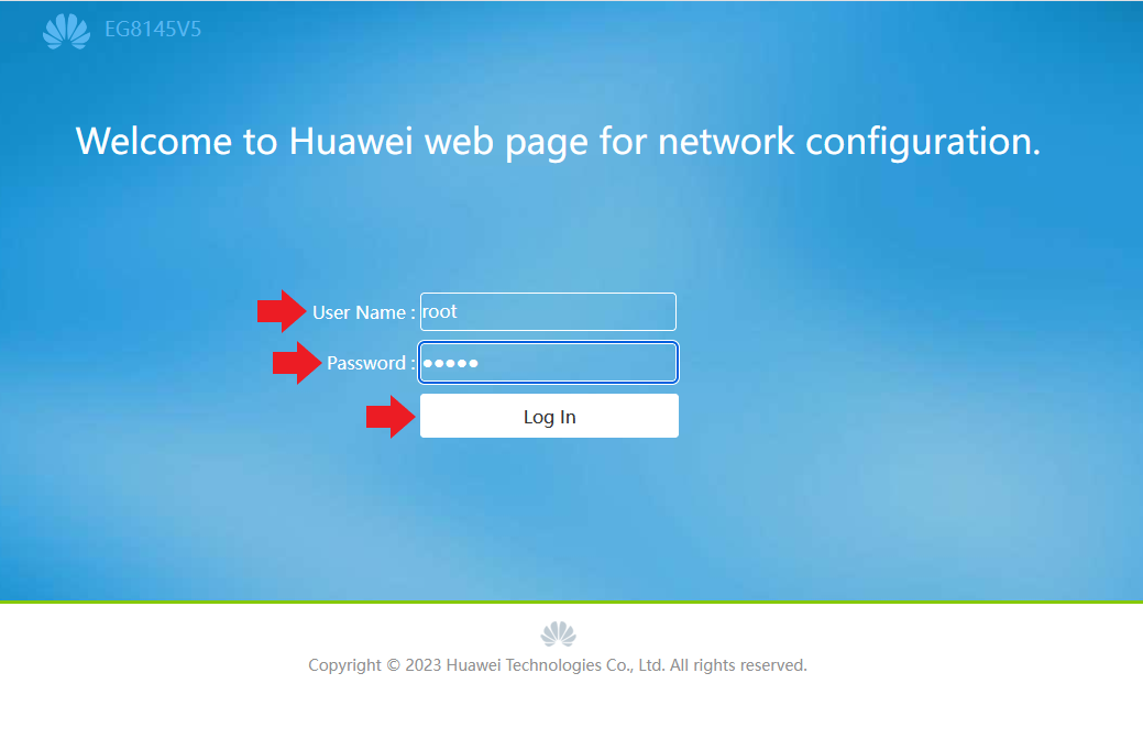 Login Huawei